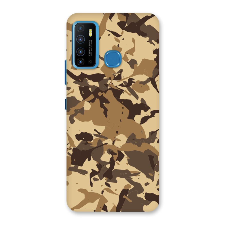 Brown Camouflage Army Back Case for Infinix Hot 9