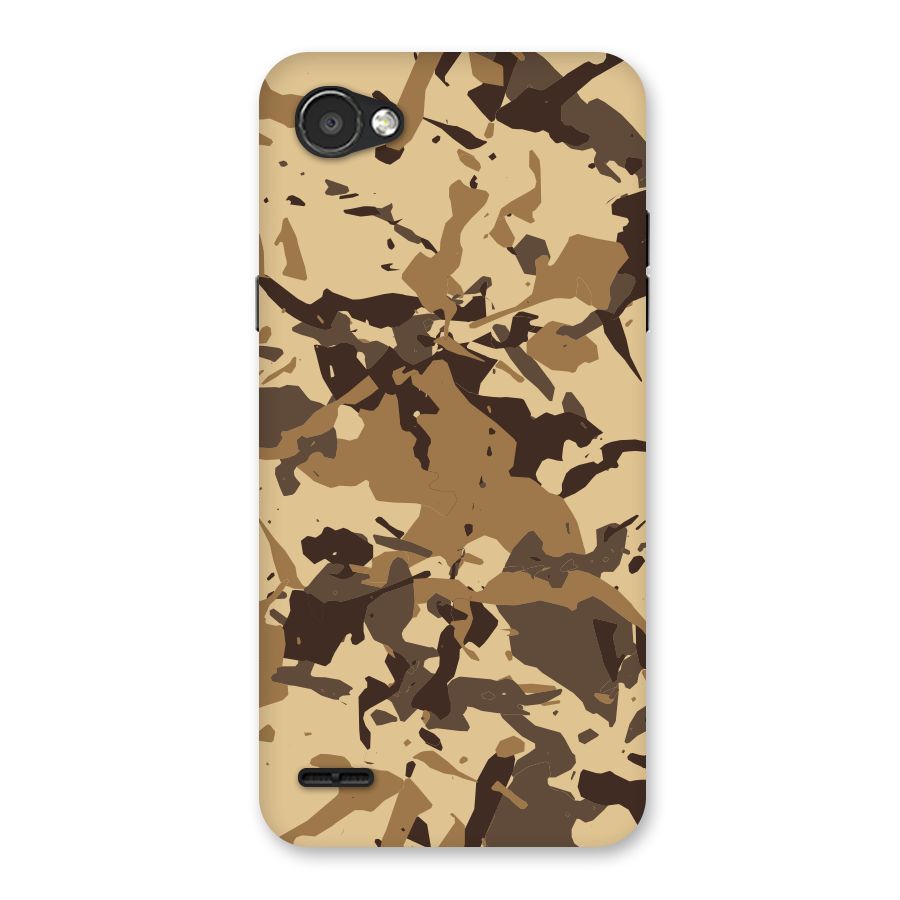 Brown Camouflage Army Back Case for LG Q6