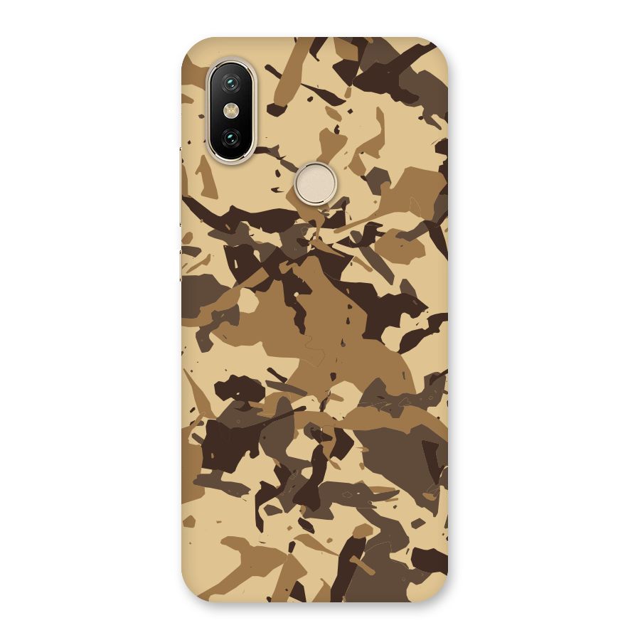 Brown Camouflage Army Back Case for Mi A2