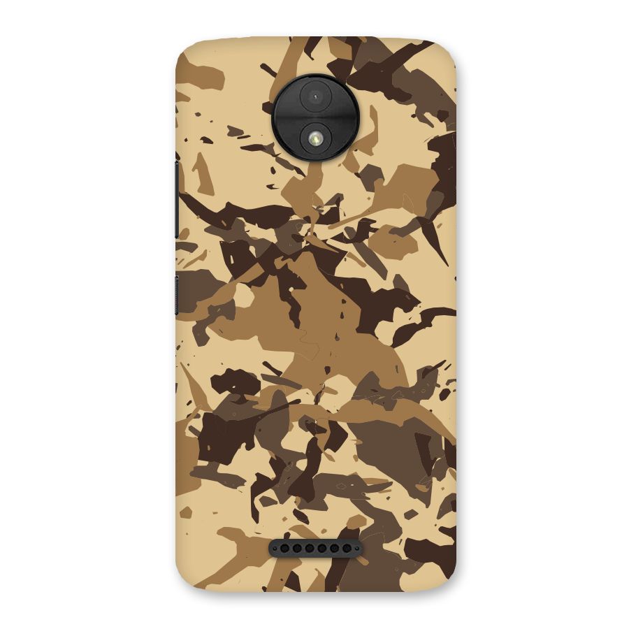 Brown Camouflage Army Back Case for Moto C