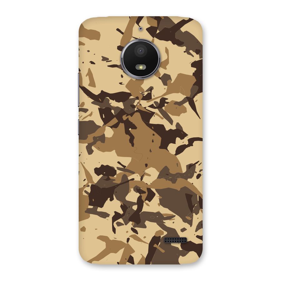 Brown Camouflage Army Back Case for Moto E4