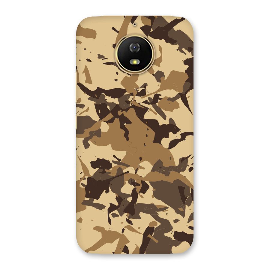 Brown Camouflage Army Back Case for Moto G5s