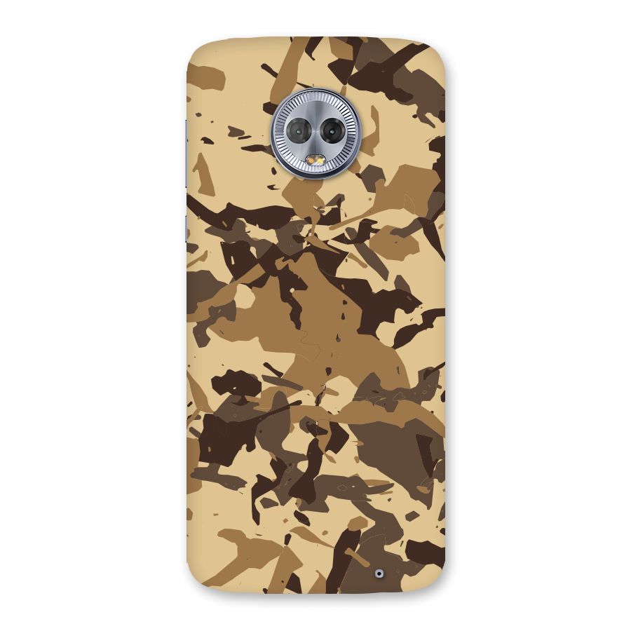 Brown Camouflage Army Back Case for Moto G6 Plus