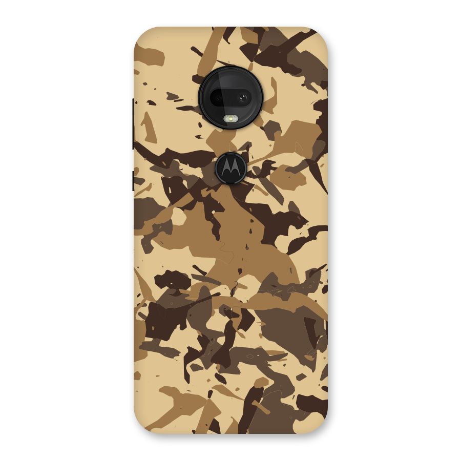 Brown Camouflage Army Back Case for Moto G7