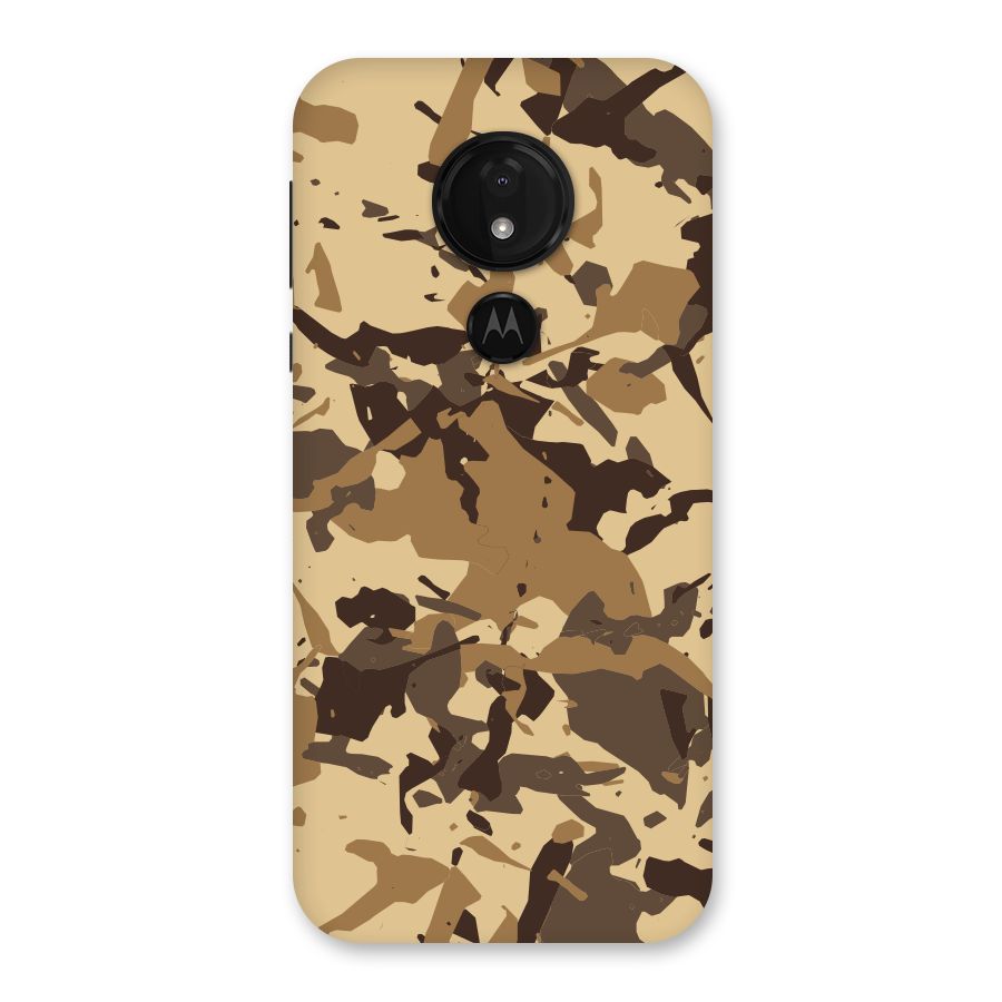 Brown Camouflage Army Back Case for Moto G7 Power