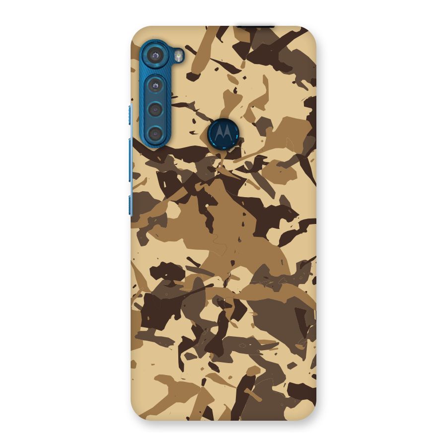 Brown Camouflage Army Back Case for Motorola One Fusion Plus