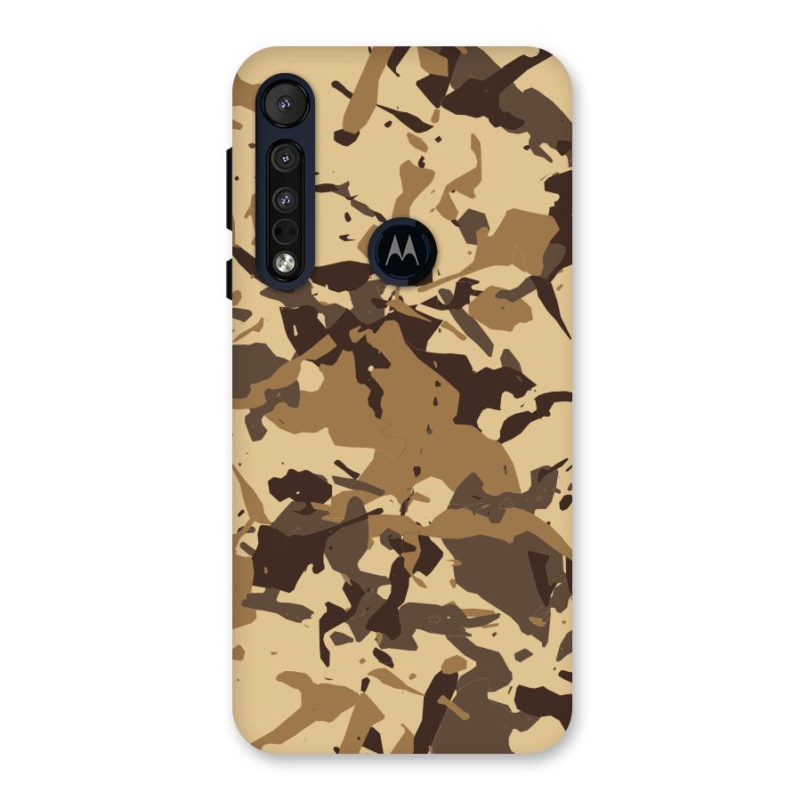 Brown Camouflage Army Back Case for Motorola One Macro