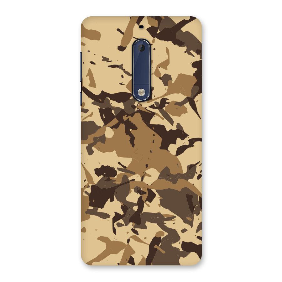 Brown Camouflage Army Back Case for Nokia 5