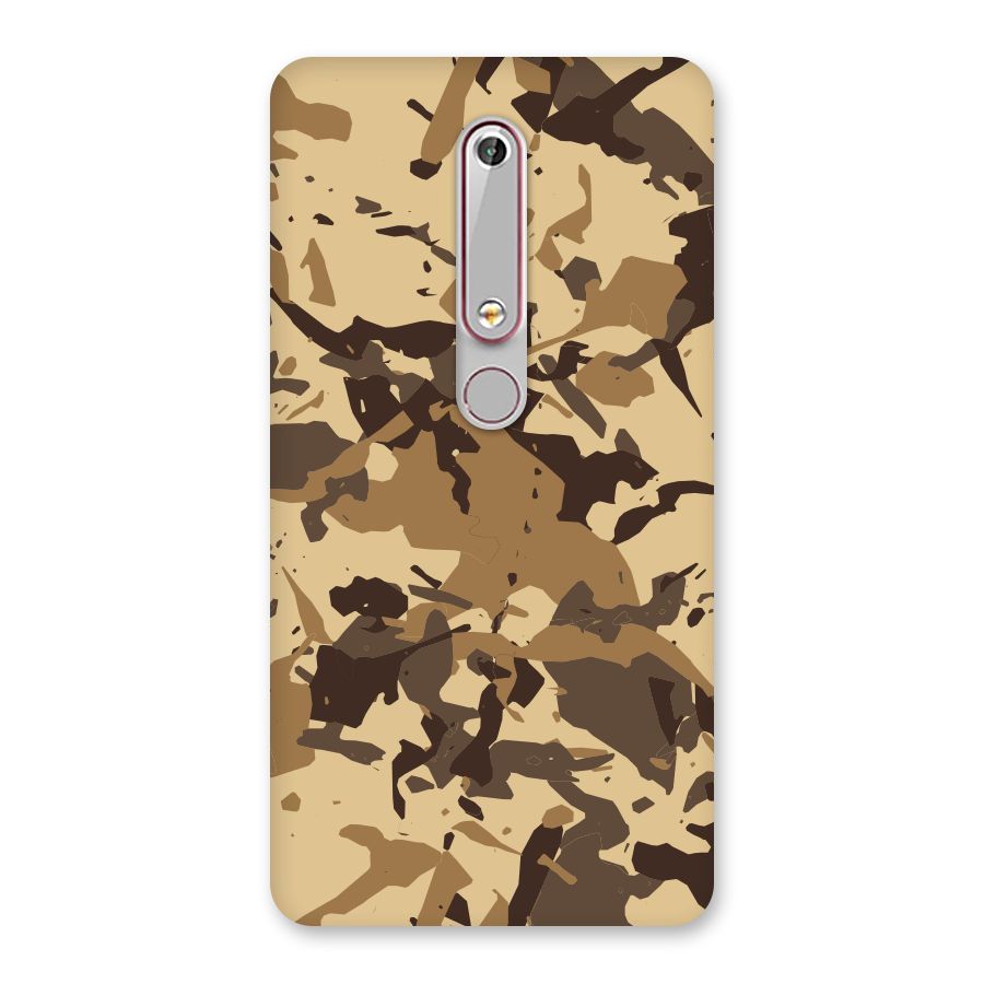 Brown Camouflage Army Back Case for Nokia 6.1