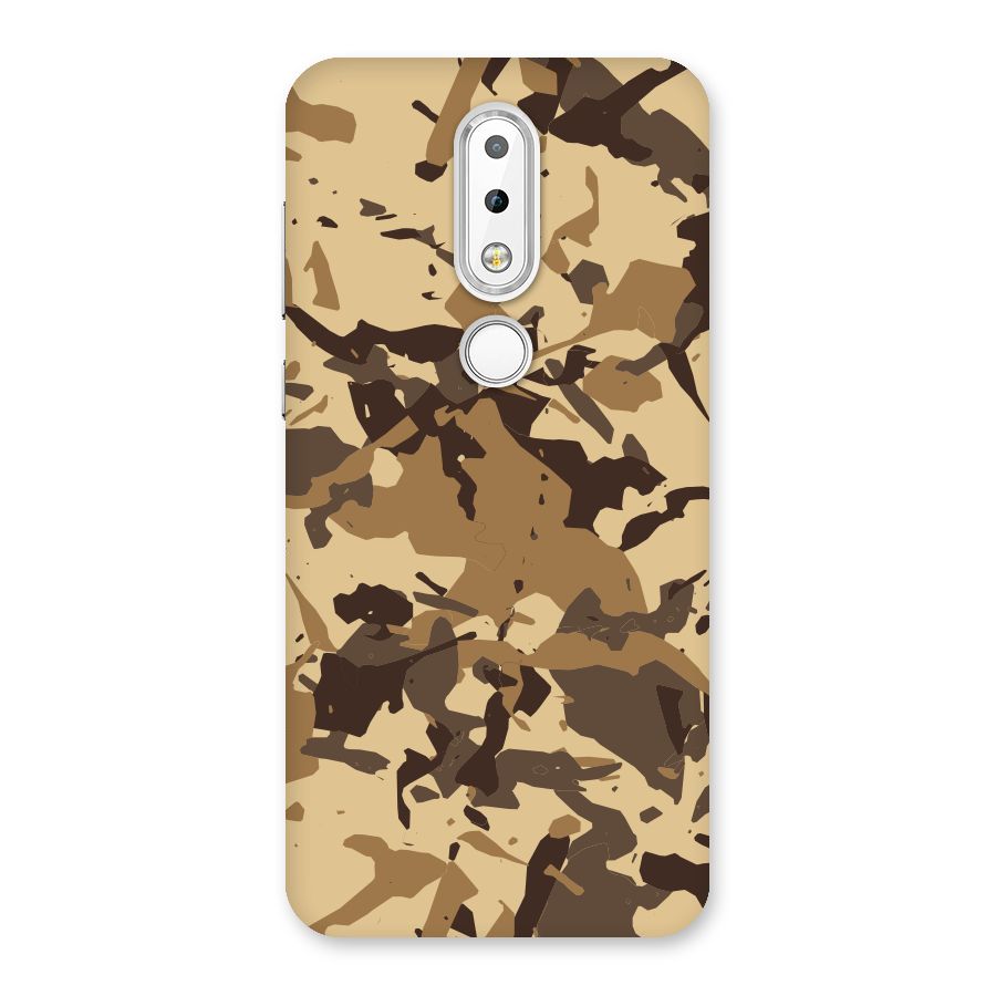 Brown Camouflage Army Back Case for Nokia 6.1 Plus