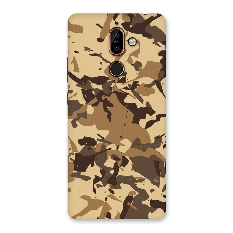 Brown Camouflage Army Back Case for Nokia 7 Plus