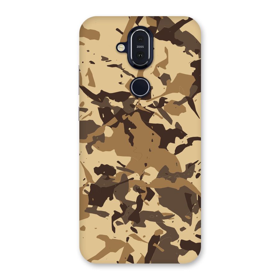 Brown Camouflage Army Back Case for Nokia 8.1