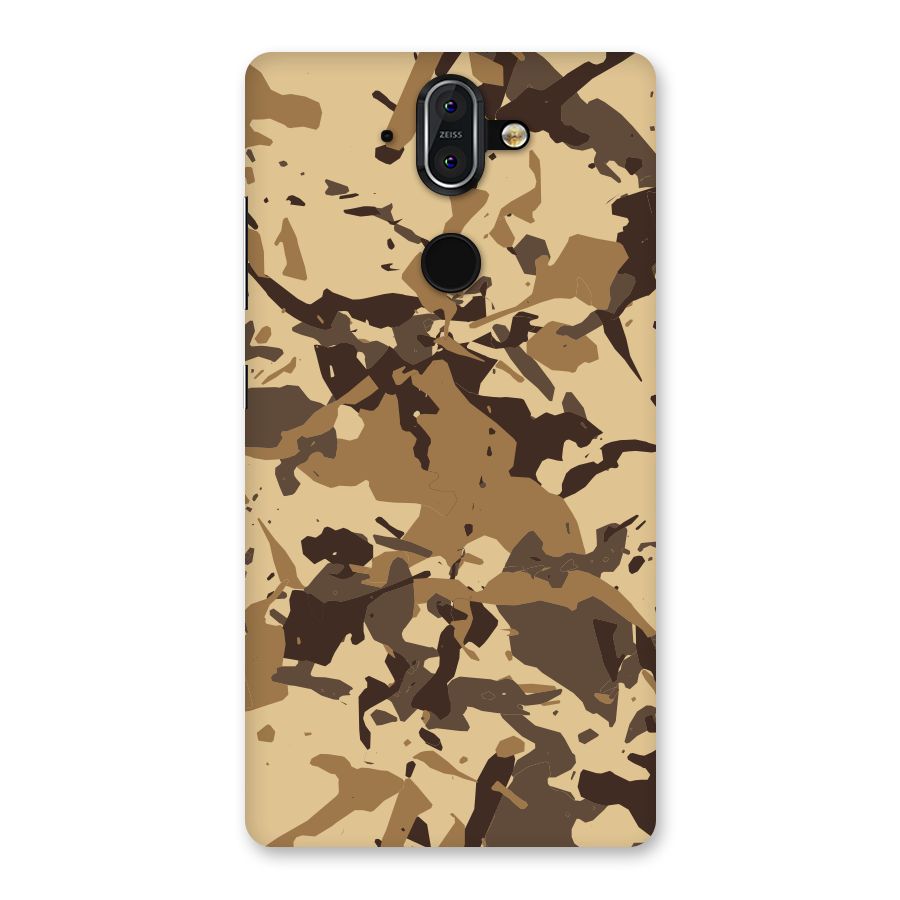 Brown Camouflage Army Back Case for Nokia 8 Sirocco