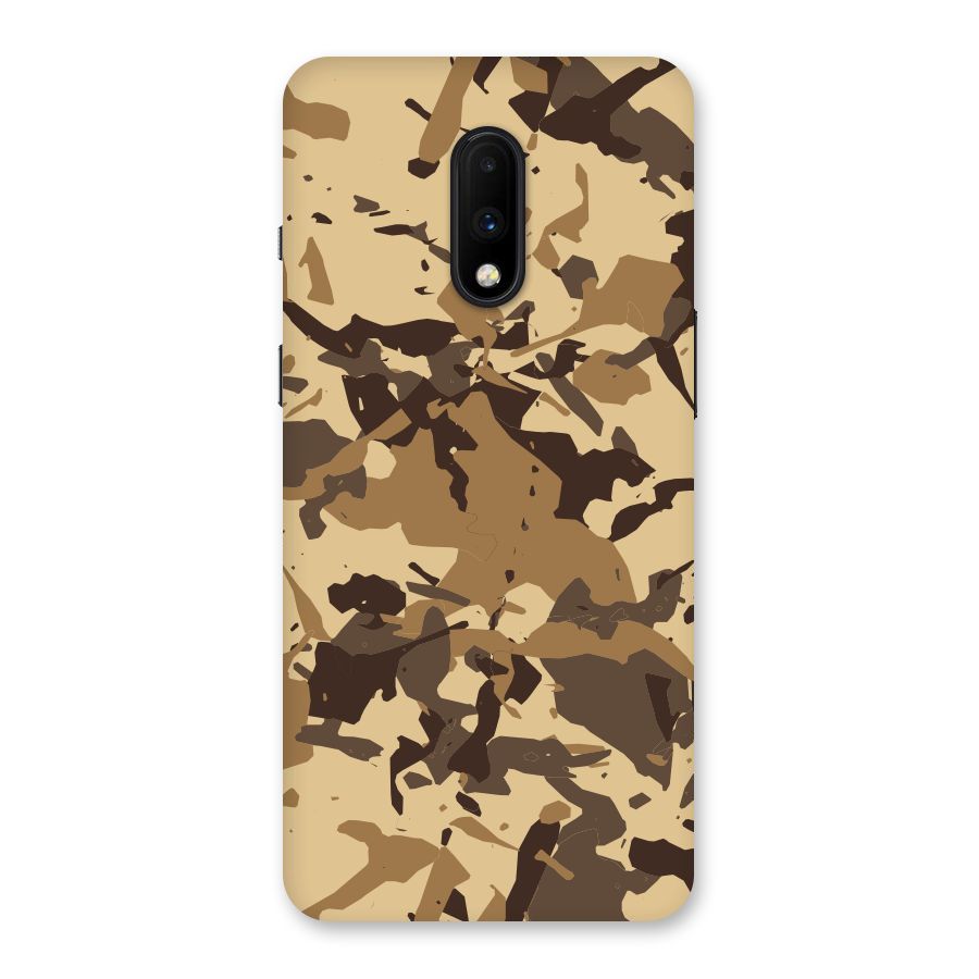 Brown Camouflage Army Back Case for OnePlus 7