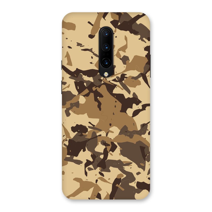 Brown Camouflage Army Back Case for OnePlus 7 Pro