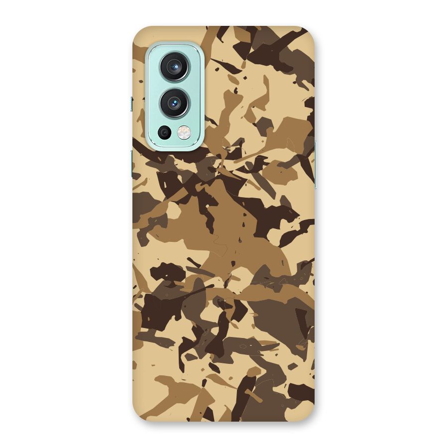 Brown Camouflage Army Back Case for OnePlus Nord 2 5G
