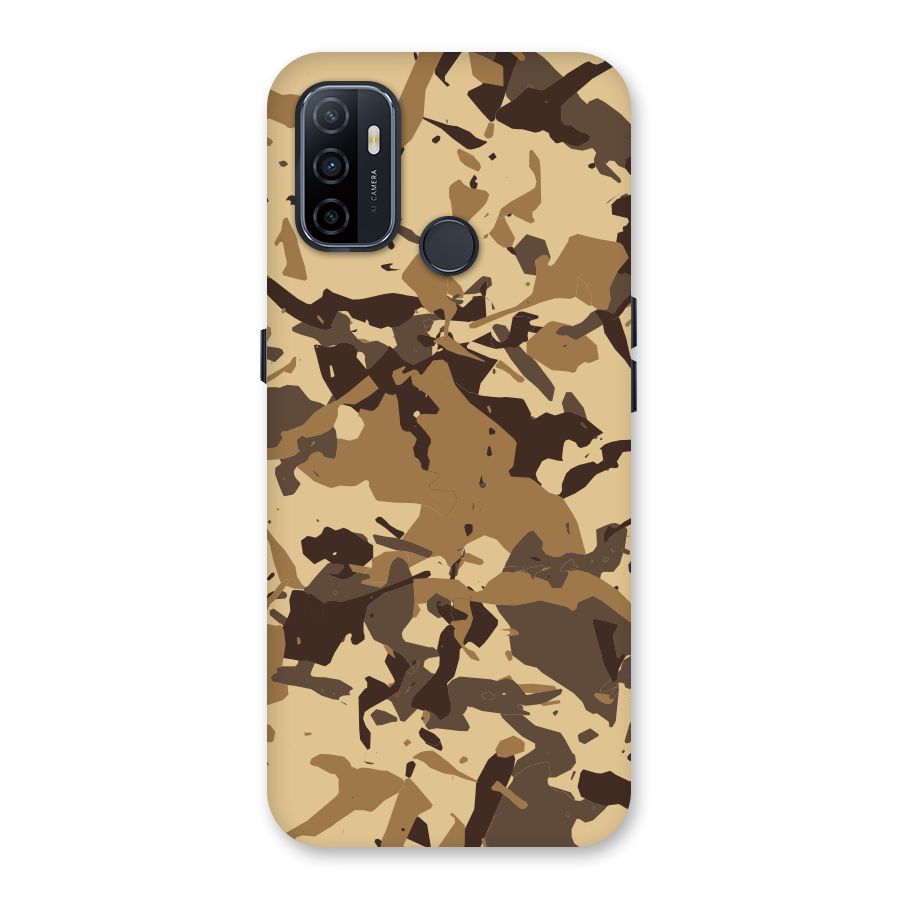 Brown Camouflage Army Back Case for Oppo A32