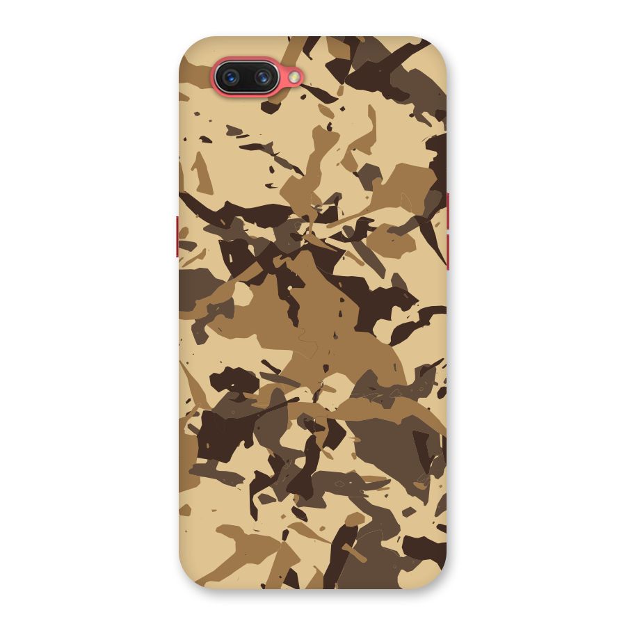 Brown Camouflage Army Back Case for Oppo A3s