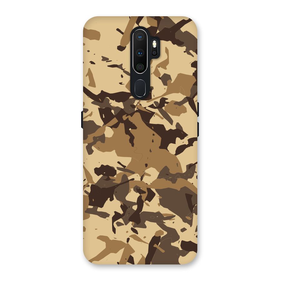 Brown Camouflage Army Back Case for Oppo A5 (2020)
