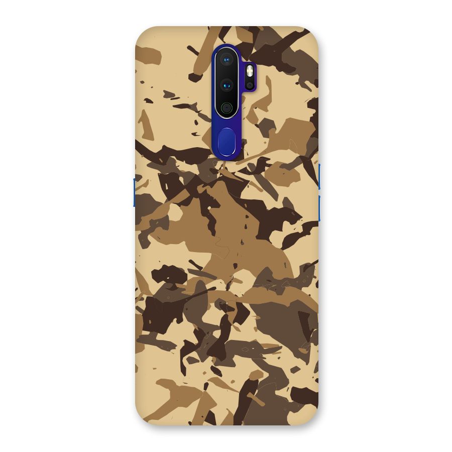 Brown Camouflage Army Back Case for Oppo A9 (2020)