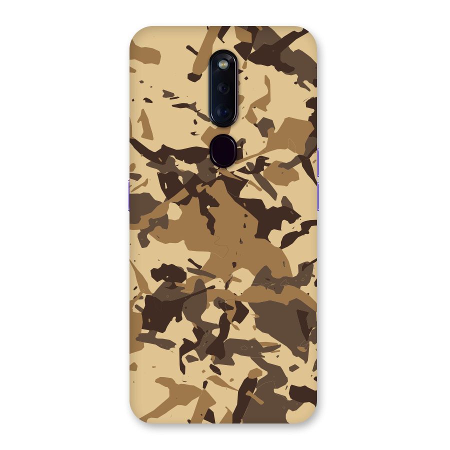Brown Camouflage Army Back Case for Oppo F11 Pro