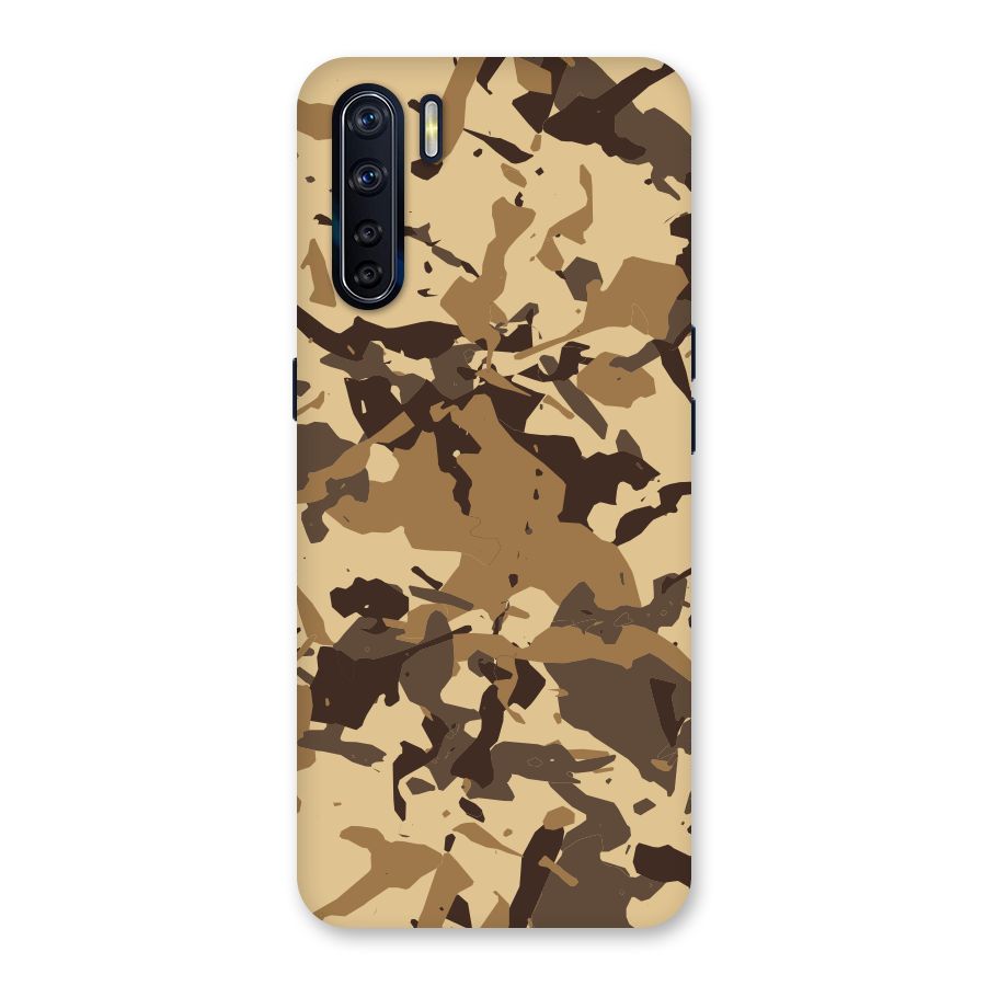 Brown Camouflage Army Back Case for Oppo F15