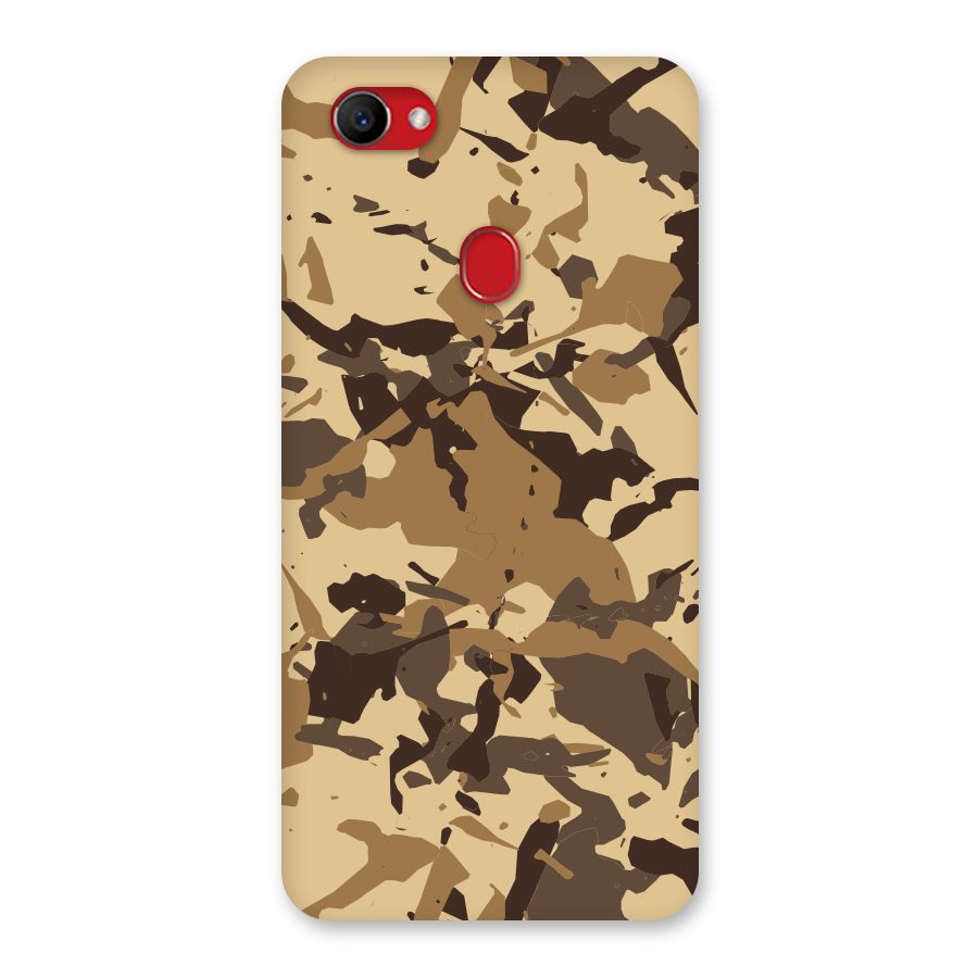 Brown Camouflage Army Back Case for Oppo F7