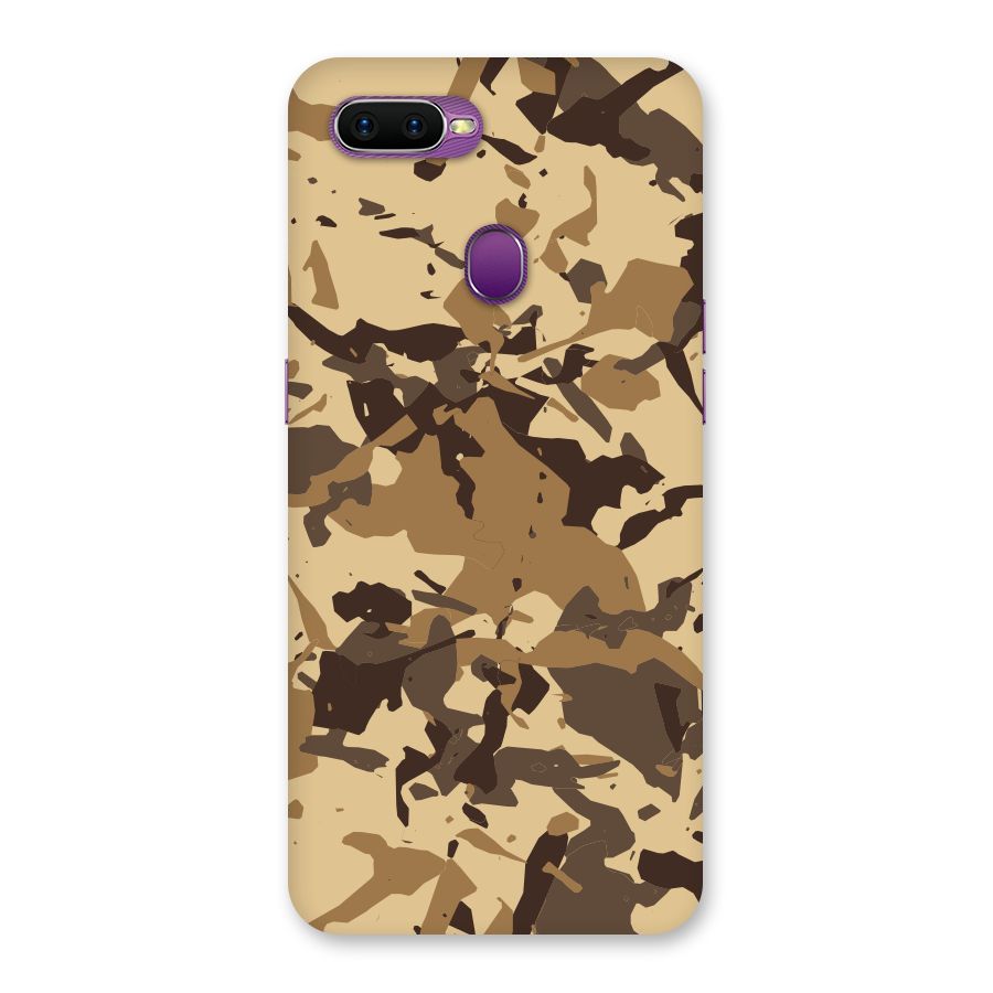 Brown Camouflage Army Back Case for Oppo F9