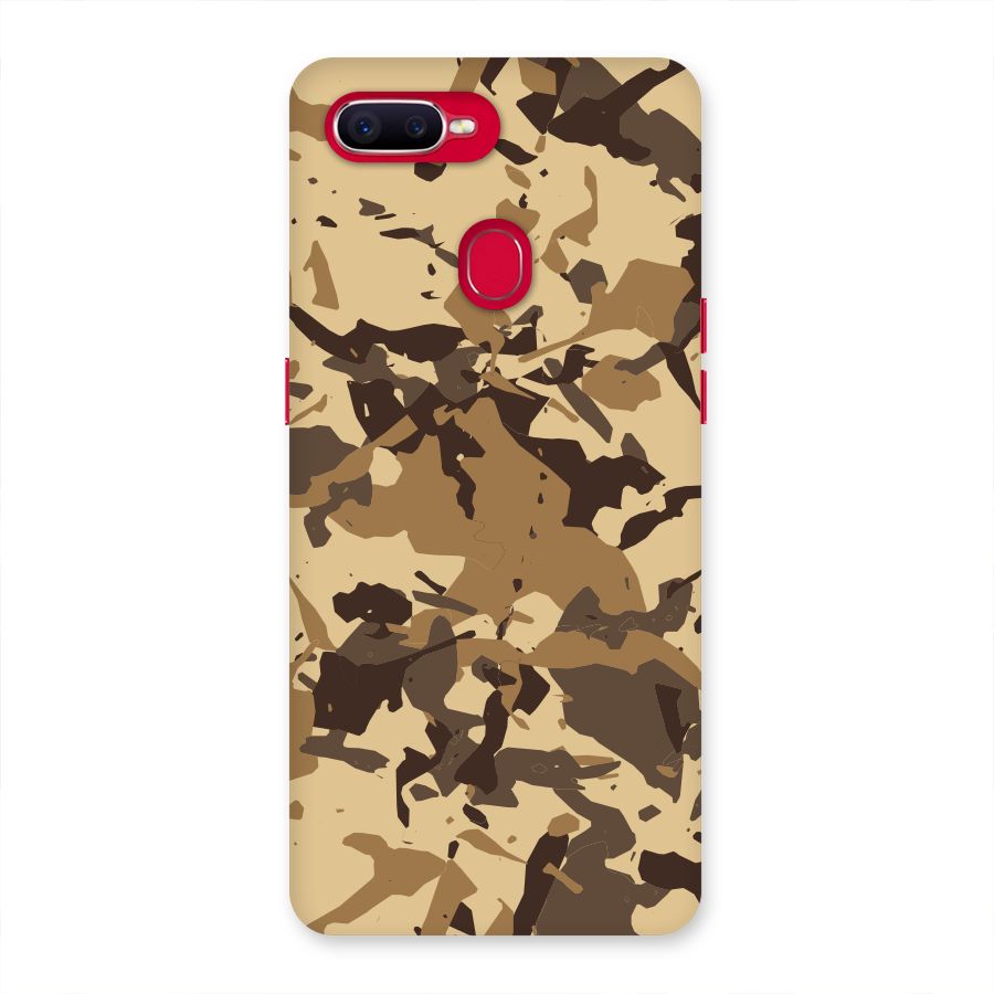 Brown Camouflage Army Back Case for Oppo F9 Pro