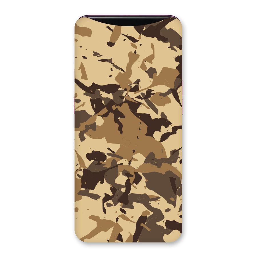 Brown Camouflage Army Back Case for Oppo Find X