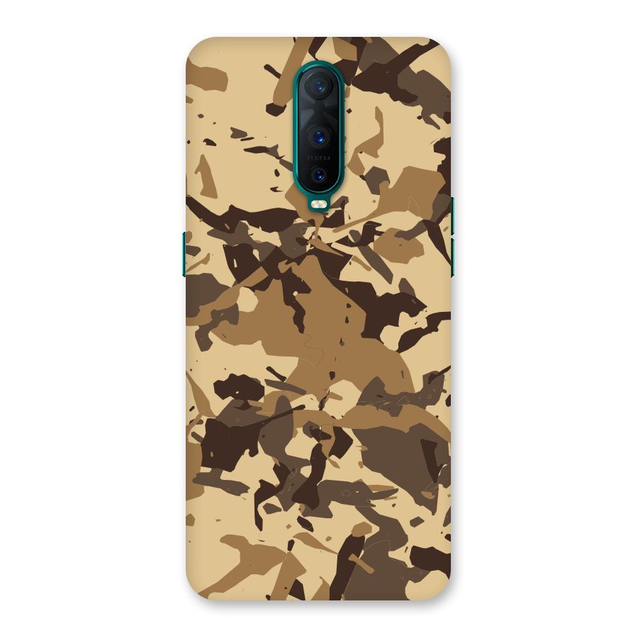 Brown Camouflage Army Back Case for Oppo R17 Pro