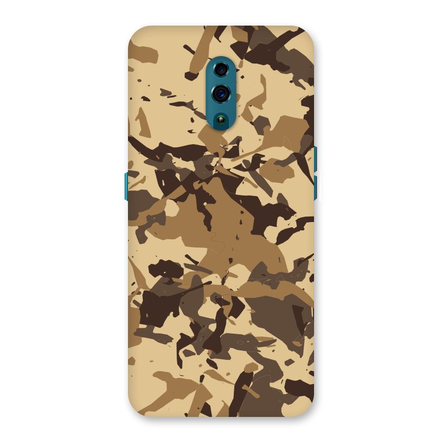 Brown Camouflage Army Back Case for Oppo Reno