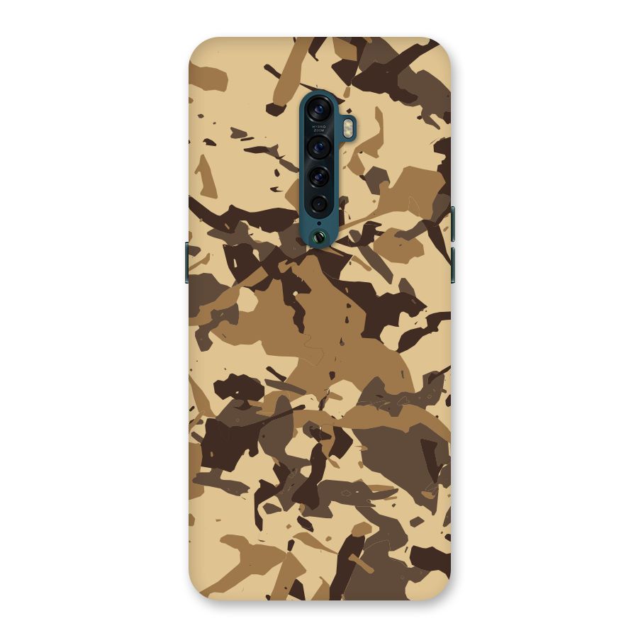 Brown Camouflage Army Back Case for Oppo Reno2