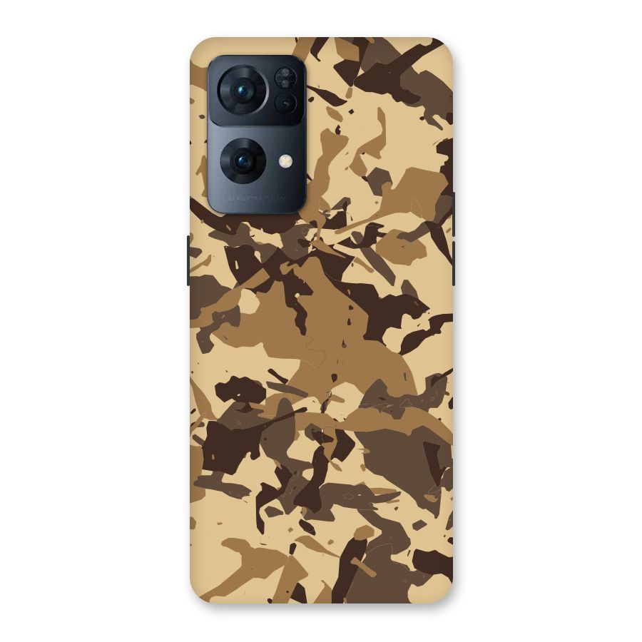 Brown Camouflage Army Back Case for Oppo Reno7 Pro 5G