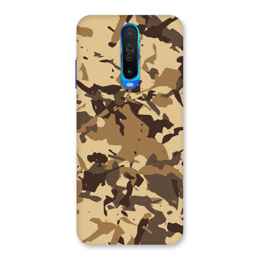 Brown Camouflage Army Back Case for Poco X2