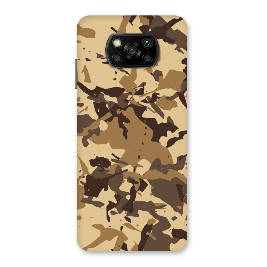 Brown Camouflage Army Back Case for Poco X3