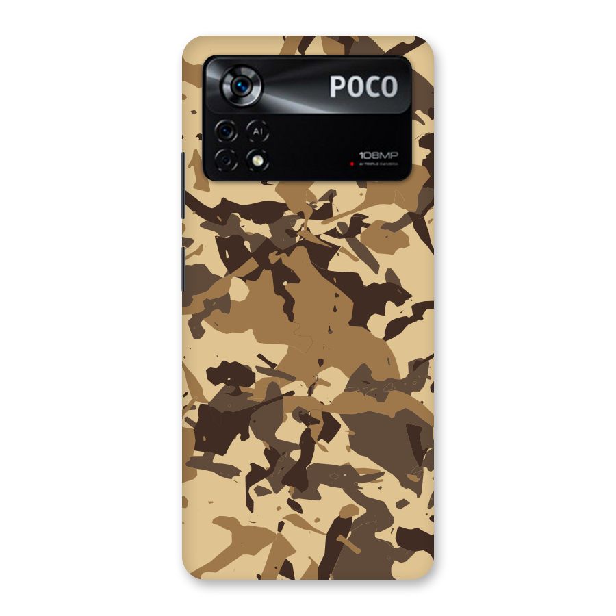 Brown Camouflage Army Back Case for Poco X4 Pro 5G