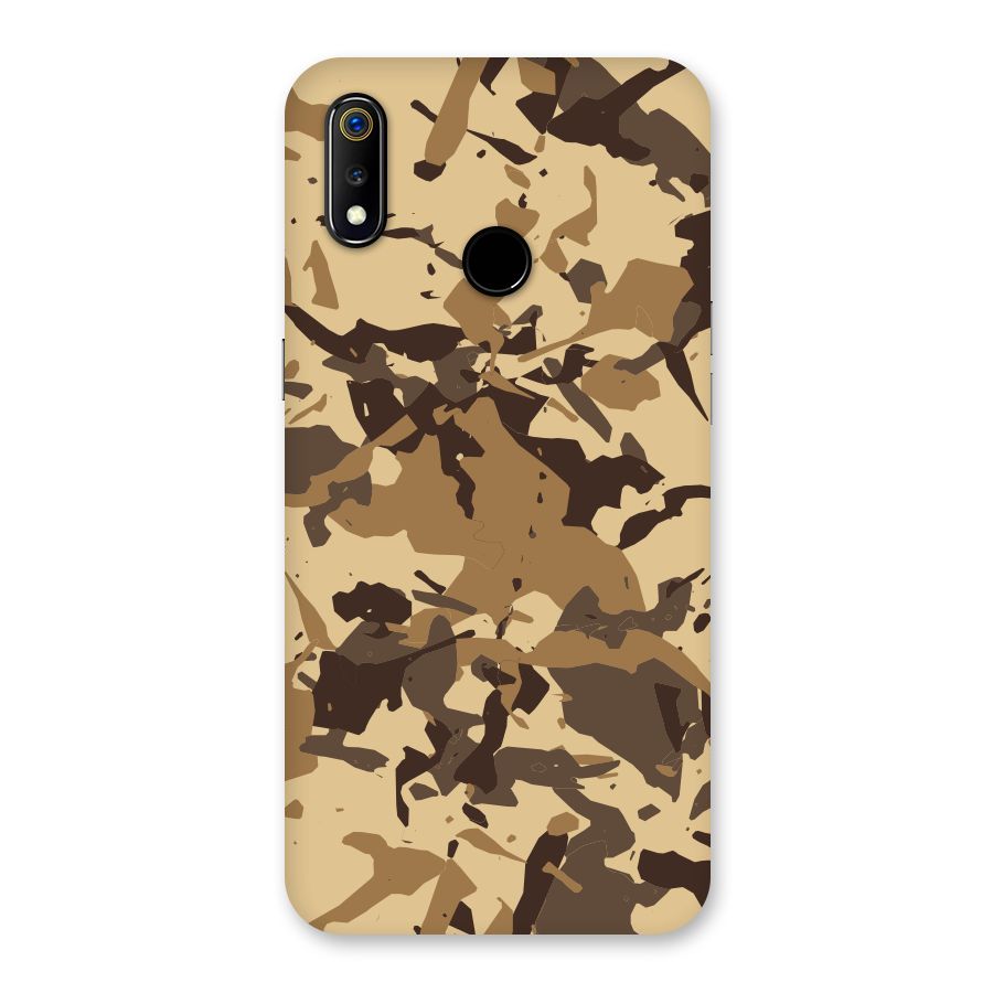 Brown Camouflage Army Back Case for Realme 3