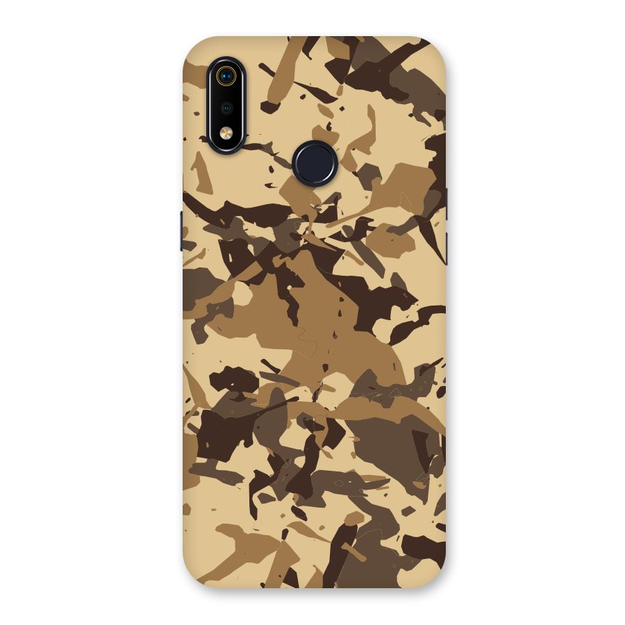 Brown Camouflage Army Back Case for Realme 3i