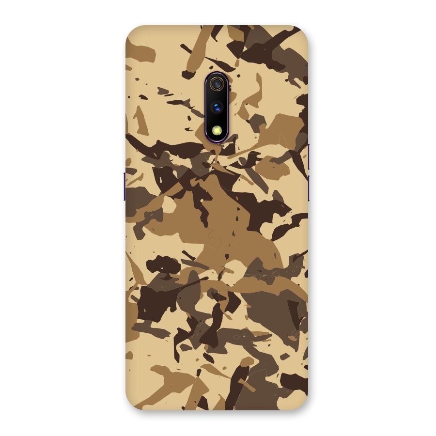 Brown Camouflage Army Back Case for Realme X