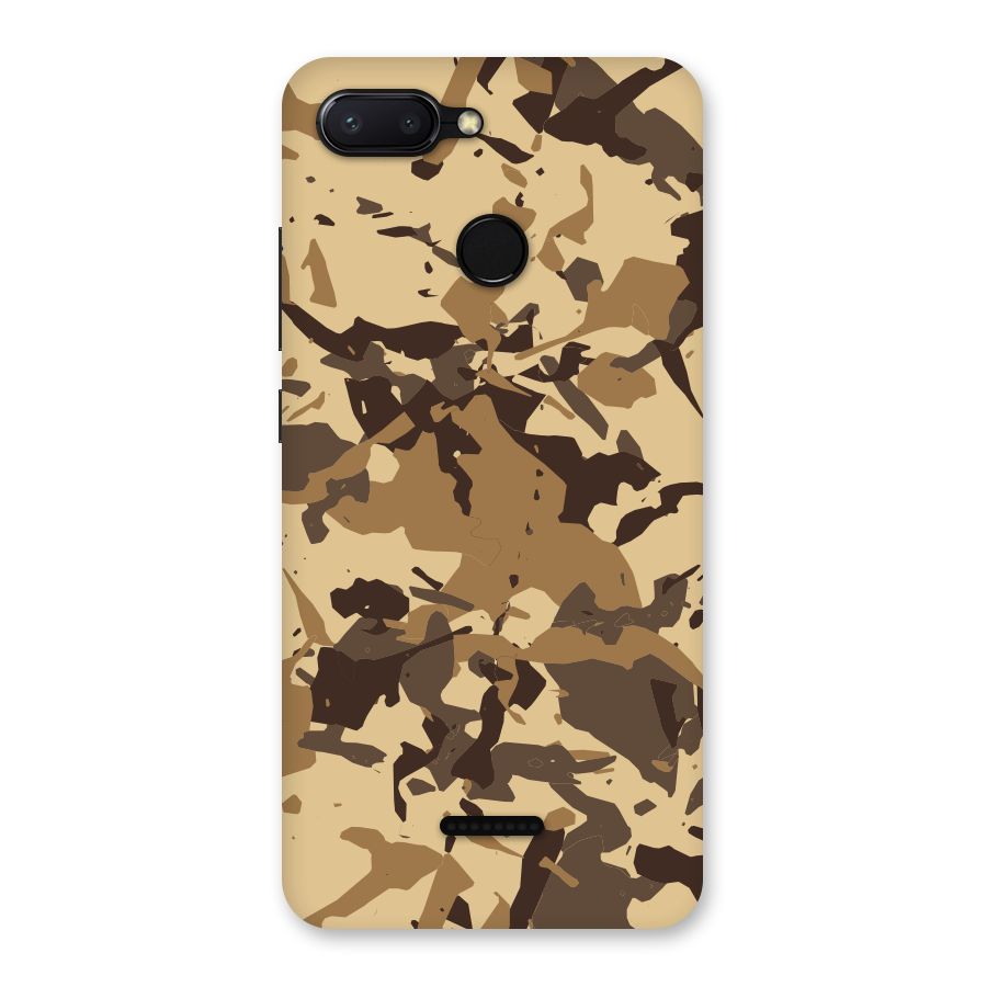 Brown Camouflage Army Back Case for Redmi 6