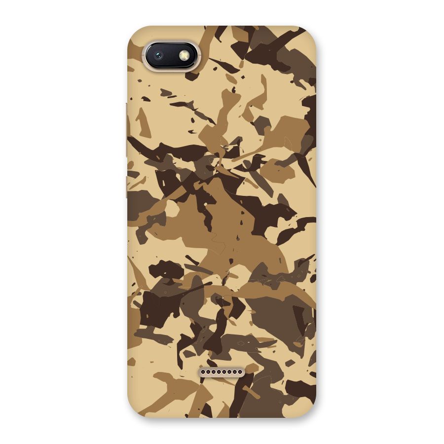 Brown Camouflage Army Back Case for Redmi 6A