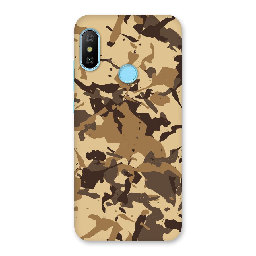 Brown Camouflage Army Back Case for Redmi 6 Pro