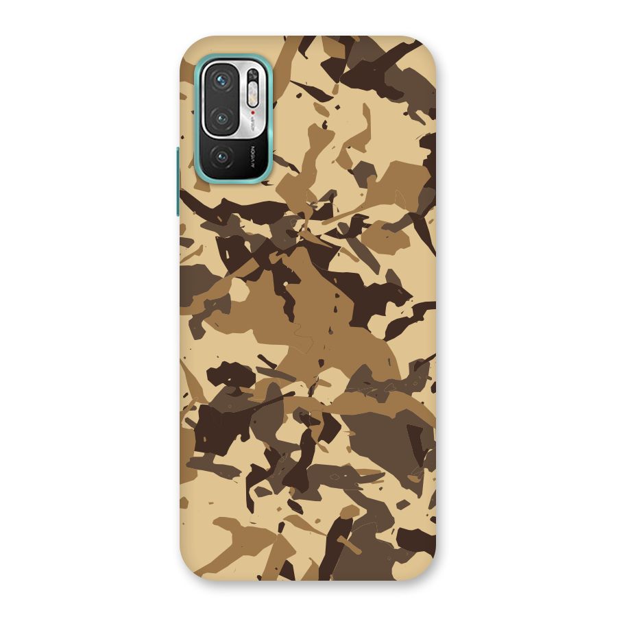 Brown Camouflage Army Back Case for Redmi Note 10T 5G