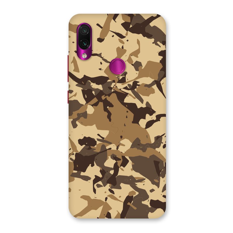 Brown Camouflage Army Back Case for Redmi Note 7 Pro