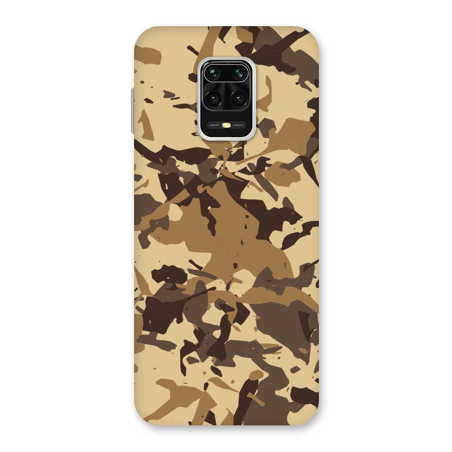 Brown Camouflage Army Back Case for Redmi Note 9 Pro