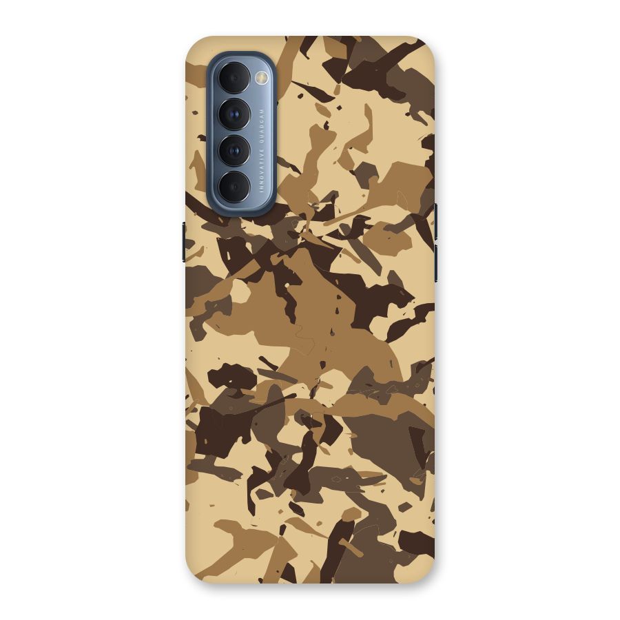 Brown Camouflage Army Back Case for Reno4 Pro