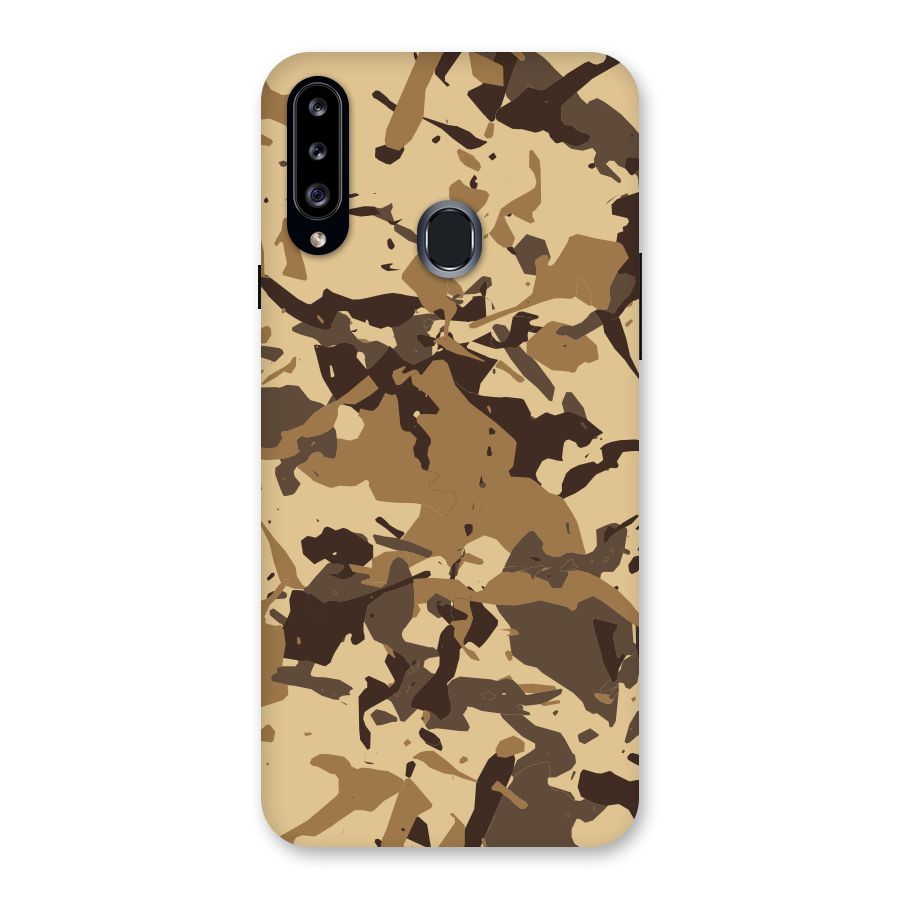 Brown Camouflage Army Back Case for Samsung Galaxy A20s