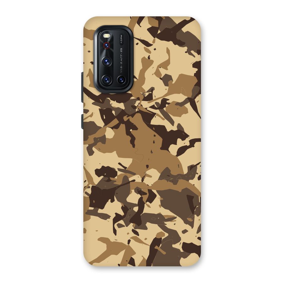 Brown Camouflage Army Back Case for Vivo V19