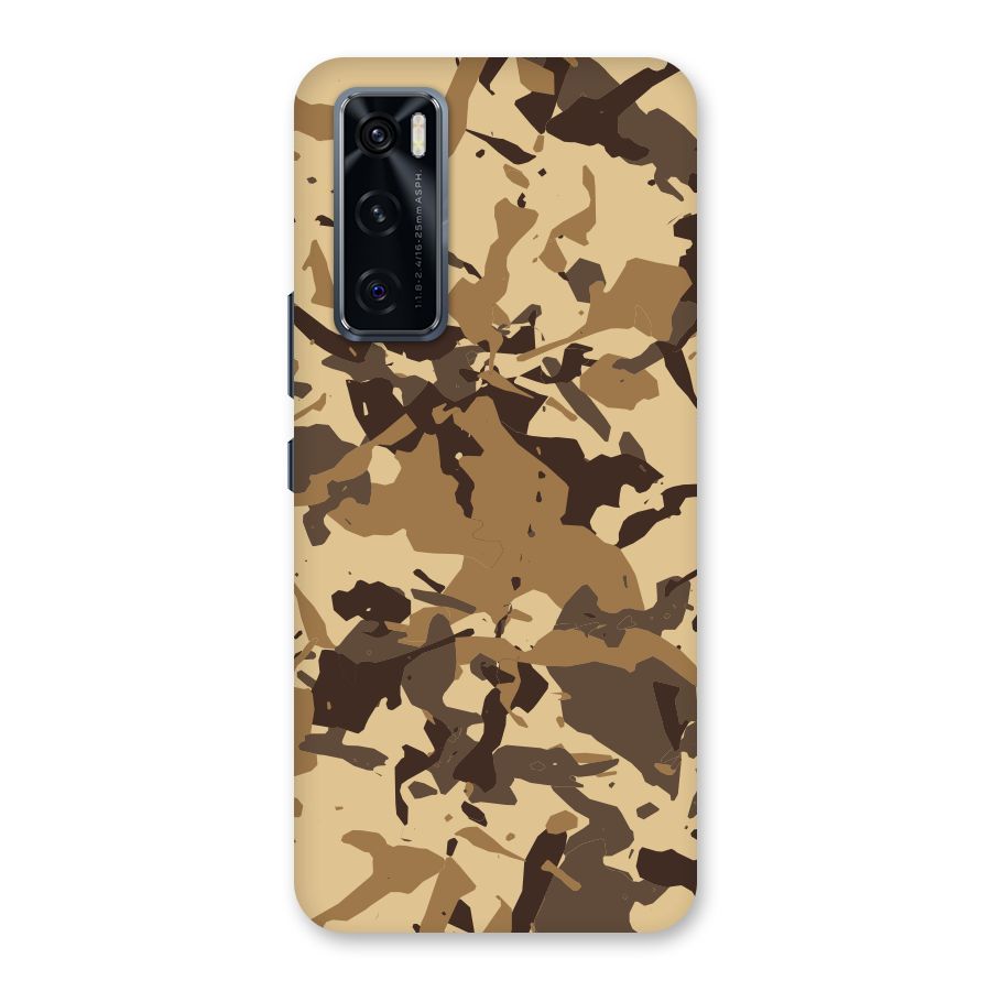 Brown Camouflage Army Back Case for Vivo V20 SE